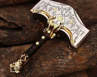 Handmade Viking Hammer, Norse Mjolnir Replica, God of Warr Hammer, Fantasy Collectable Hammer, Thor Hammer, Anniversary gift, Birthday gift