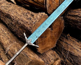 Réplica da Espada do Luar, Espada feita à mão, Réplica da espada do Anel Elden, Réplica da Espada Grande de Metal da Lua Negra, Presente para Namorado, Cosplay do Anel Elden,