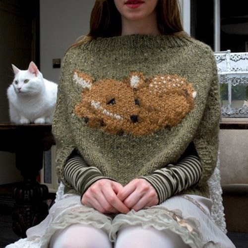 fawn poncho KNITTING PATTERN