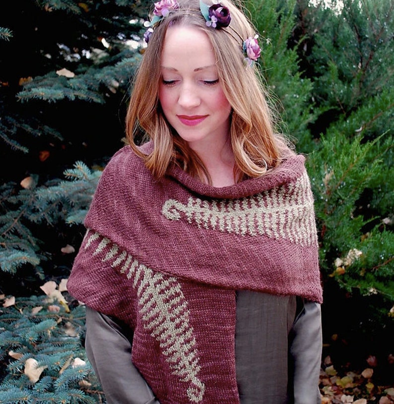 fern shawl KNITTING PATTERN image 1