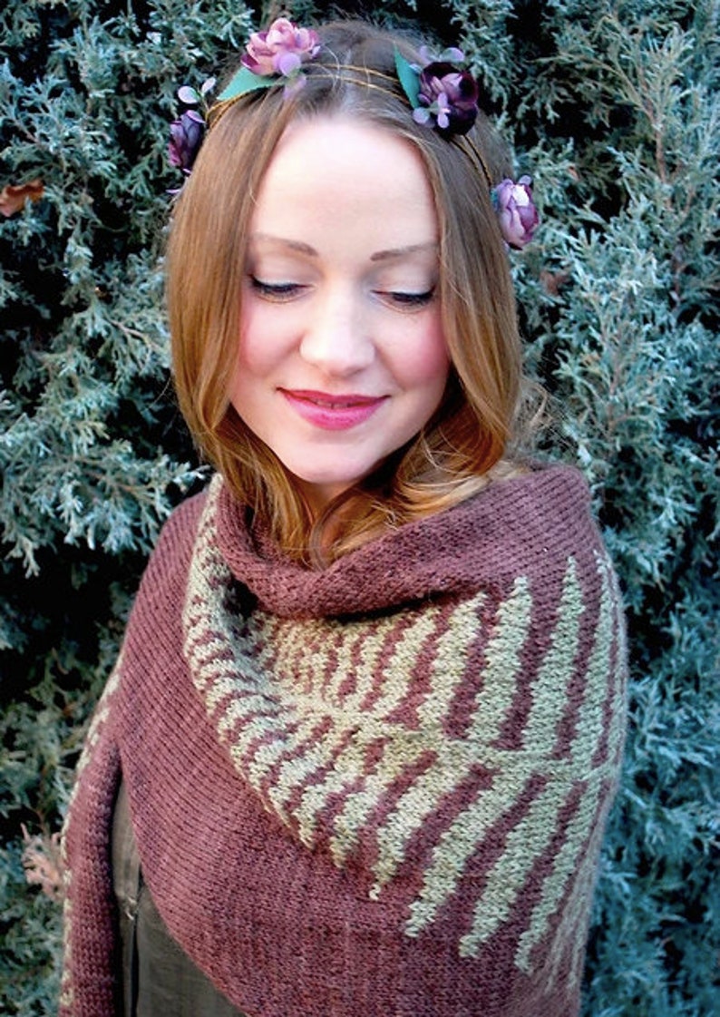 fern shawl KNITTING PATTERN image 2