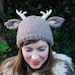 deer with little antlers hat KNITTING PATTERN