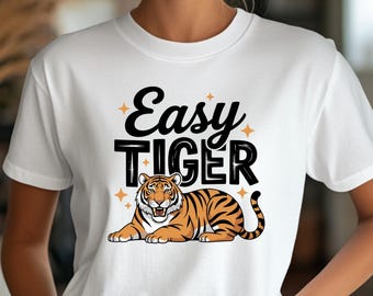 Easy Tiger Graphic T-Shirt: Vintage-Style Bengal Tee