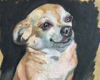 Chihuahua Oil Painting