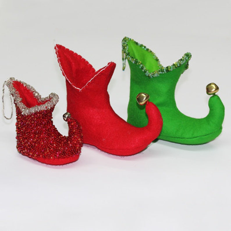 ORNAMENT PATTERN Elf Hat and Shoes Etsy