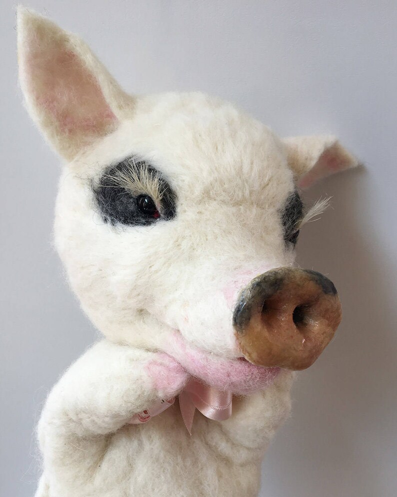 Needle Felted Pig Puppet Etsy