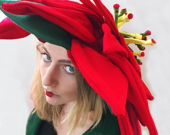 PATTERN: Poinsettia Hat & Holiday Center Piece