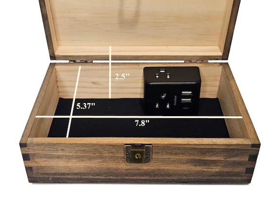 Discreet Charging Station Box  Locking Wooden Dock With USB - Etsy