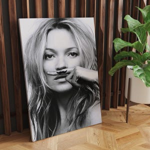 Kate Moss Poster, Life is A Joke Print, Feminist Wall Art, Kate Moss, Retro Poster, Black and White Kate Moss Art Print