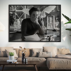 Black And White Print, Funny Bathroom Wall Art Decor, Funny Bathroom Poster, Edward Smell Stinky Face Poster