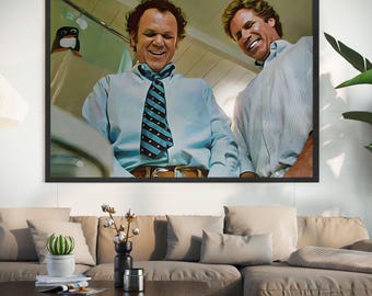 Lustiger Stiefbrüder Film Badezimmer Poster: Badezimmer Humor Leinwand Kunst