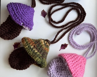 Crochet Mushroom Chapstick/Lighter holder