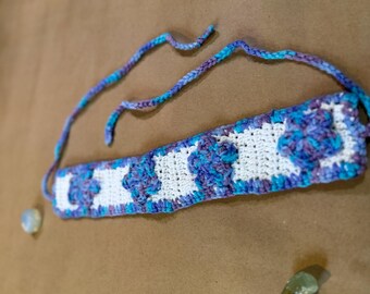 Crochet multi color Star Headband