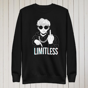 Gojo Anime Hoodie – LIMITLESS Fan Art Shirt | Jujutsu Kaisen Inspired Streetwear | Cool Manga Hoodie for Anime Fans & Otakus
