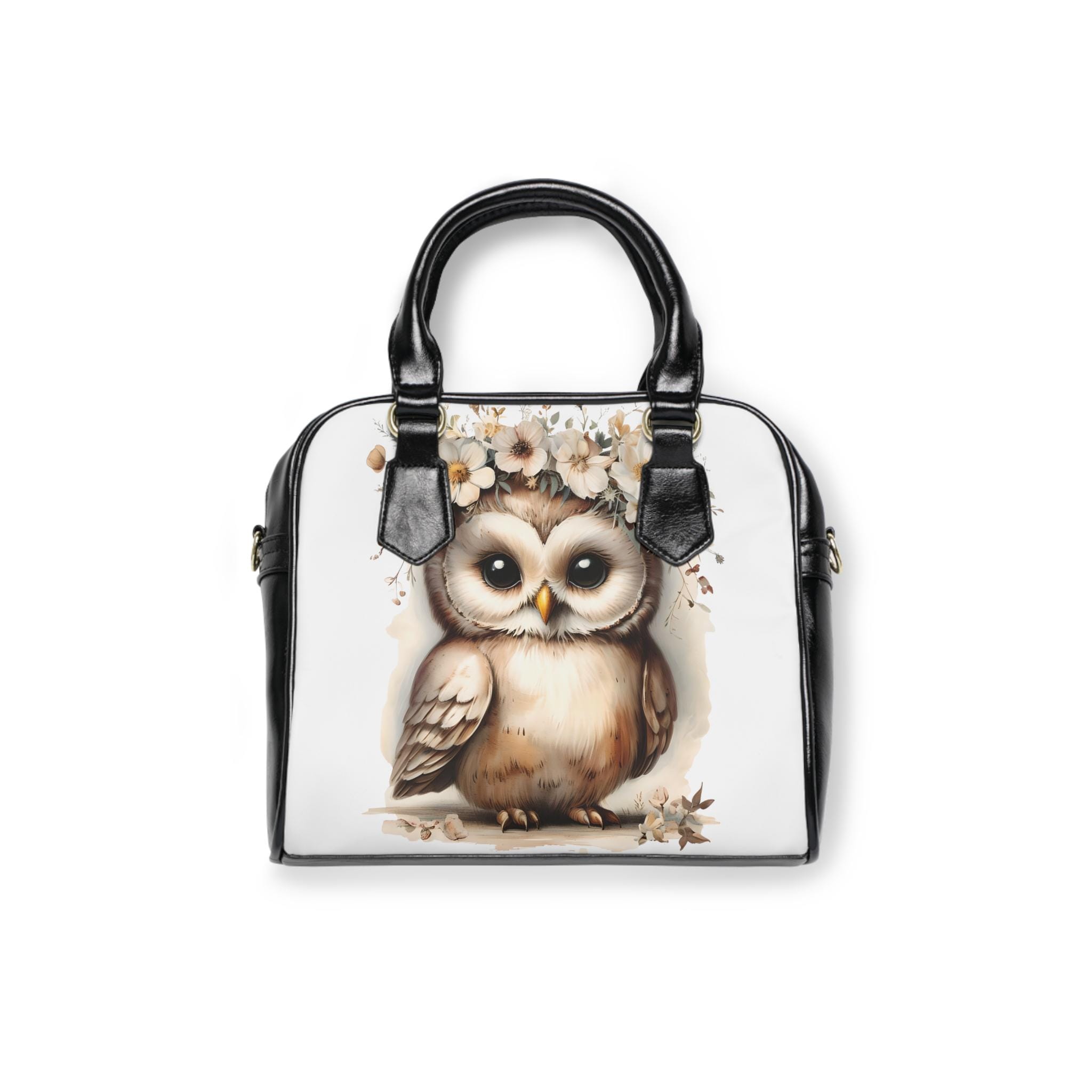 Floral Owl Shoulder Bag | Watercolor Woodland Bird Print