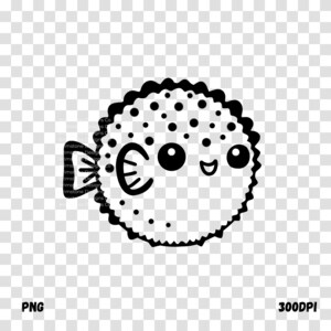 Poisson-globe PNG, fichier d'art poisson, art de fond Transparent, sticker réservoir SVG