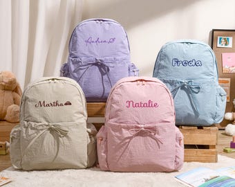 Personalized Embroidered Kids Backpack, Custom Toddler Backpack with Name, Preschool Book School Bag for Children, Daycare Bag, Toddler Gift