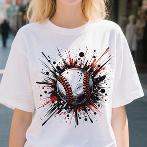 Watercolor Baseball Clipart, Splatter Baseball Png, Baseball Lover Png, Vintage Baseball Sublimation, Sports Ball Png, Digital Download