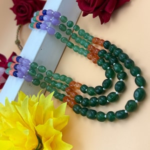 Multicolor Layered Beaded Necklace | Handcrafted Ethnic Jewelry | Colorful Statement Necklace | Boho Festival Necklace | Gift for Her