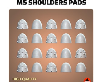 M5 Shoulder Pads Galaxy Marines - 3D Printed Mini Marines Bits - TortugaBayMiniatures