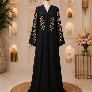 Black and Gold Muslim Dress