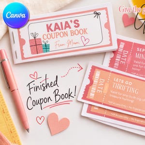 Tween Gutscheine/Geschenkgutscheine, Mom and Me, Sofort Download druckbare Leinwand