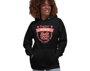 Sudadera para mujeres "Mujeres seguras de sí mismas se empoderan mutuamente" - Sudadera con estampado feminista - Sudadera con capucha "Empoderando a las mujeres" - Mujeres apoyando a otras mujeres