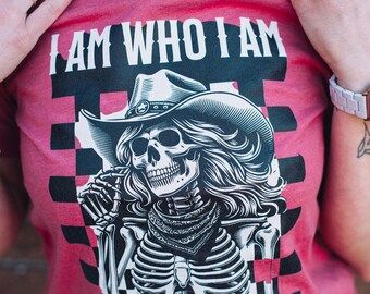 Camiseta "Soy quien soy" - Camiseta gráfica atrevida para mujer - Camiseta Bella Canvas - Camiseta con frase feminista segura