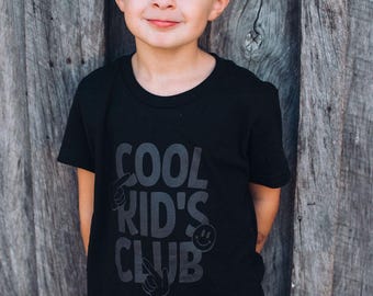 Camiseta Cool Kid's Club - Camiseta infantil estampada - Camiseta infantil de moda - Conjunto a juego para mamá e hijo/a - Camiseta adorable para niños pequeños y jóvenes