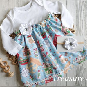 Baby Christmas Dress: Gingerbread Snowman Holiday Bodysuit