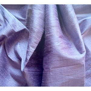 Thai 100% PURE Silk Dupioni (Raw silk), Handwoven Royal purple iridescent fabric, priced for ALL 2 meters.