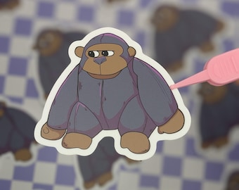 Gorilla matte sticker cute dishwasher safe