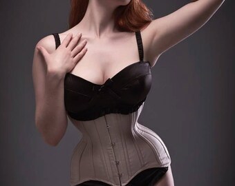 BESPOKE Nude Silk Longline Waist Training Corset 