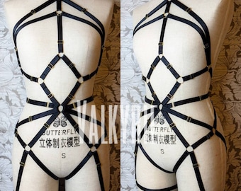 Cage Body Harness Strappy Lingerie Playsuit