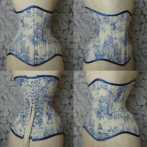 BESPOKE Toile de Jouy Contoured Corset