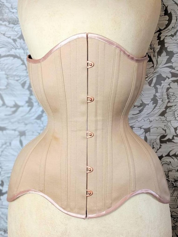 Sateen Coutil Longline Conical Rib Waist Training Corset 