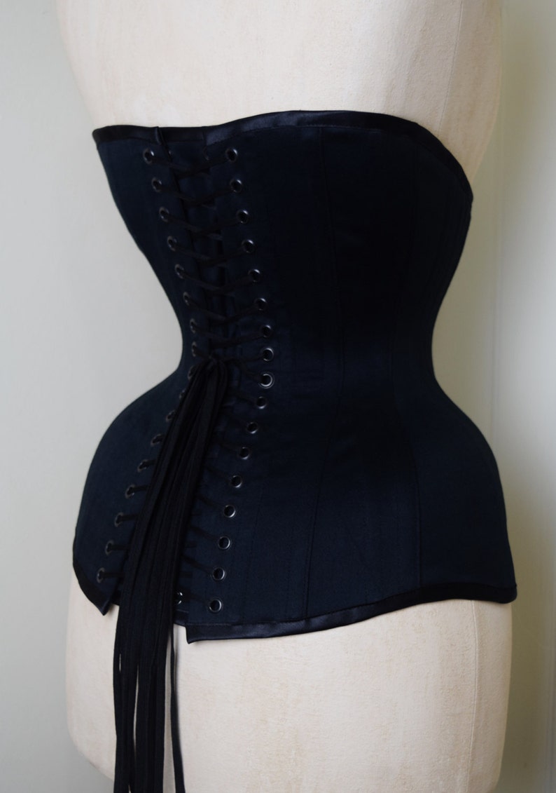 BESPOKE Sateen coutil Contoured Waist training Corset