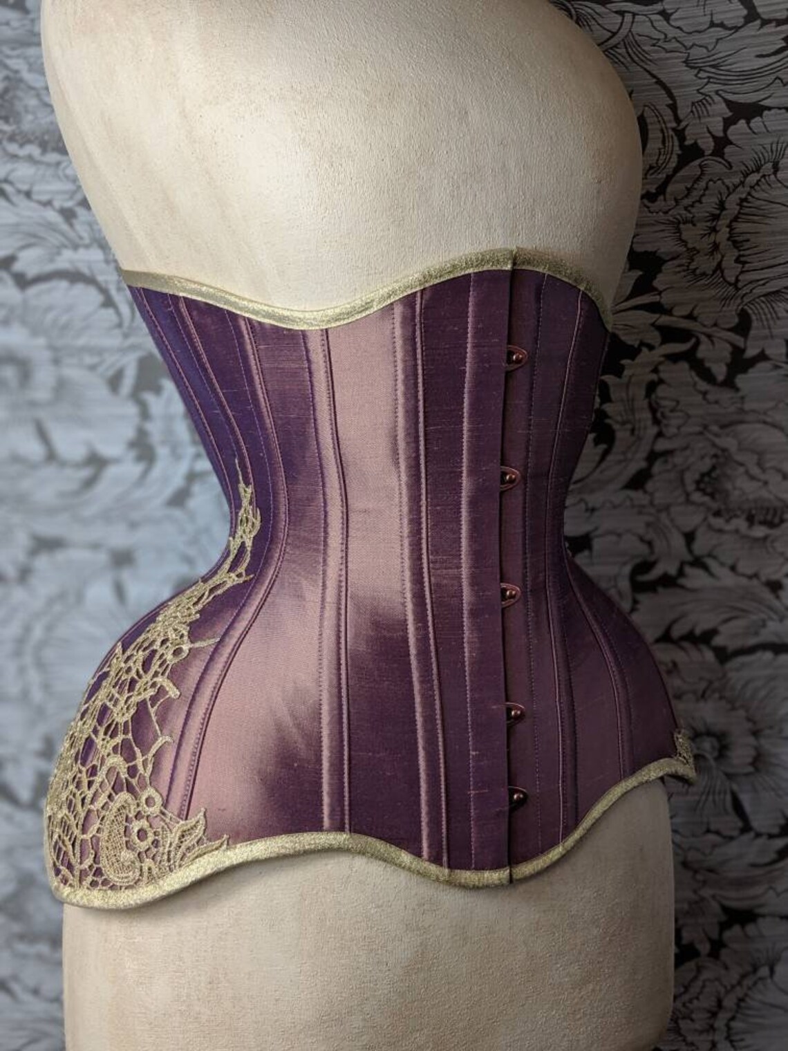 BESPOKE Rose Gold Underbust Corset Etsy UK