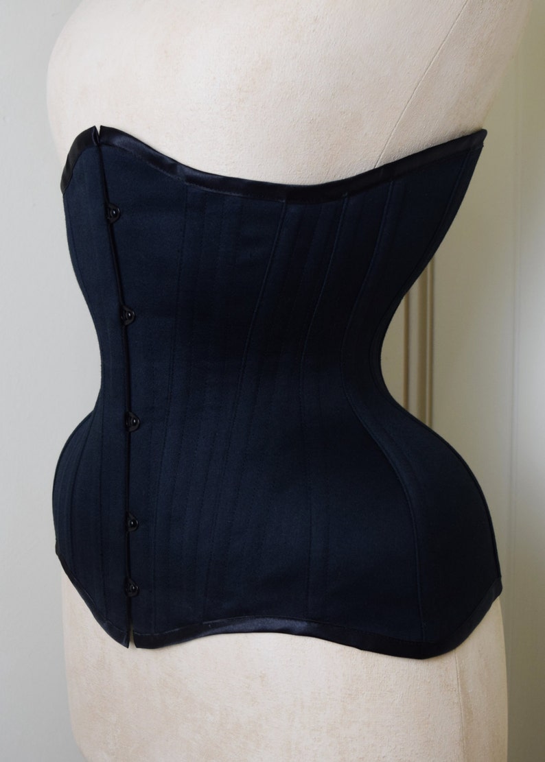 BESPOKE Sateen coutil Contoured Waist training Corset