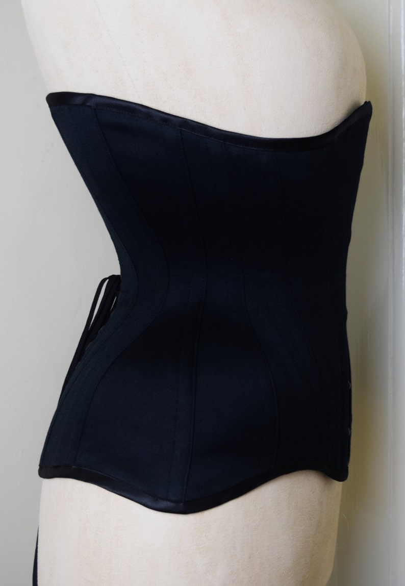 BESPOKE Sateen coutil Contoured Waist training Corset