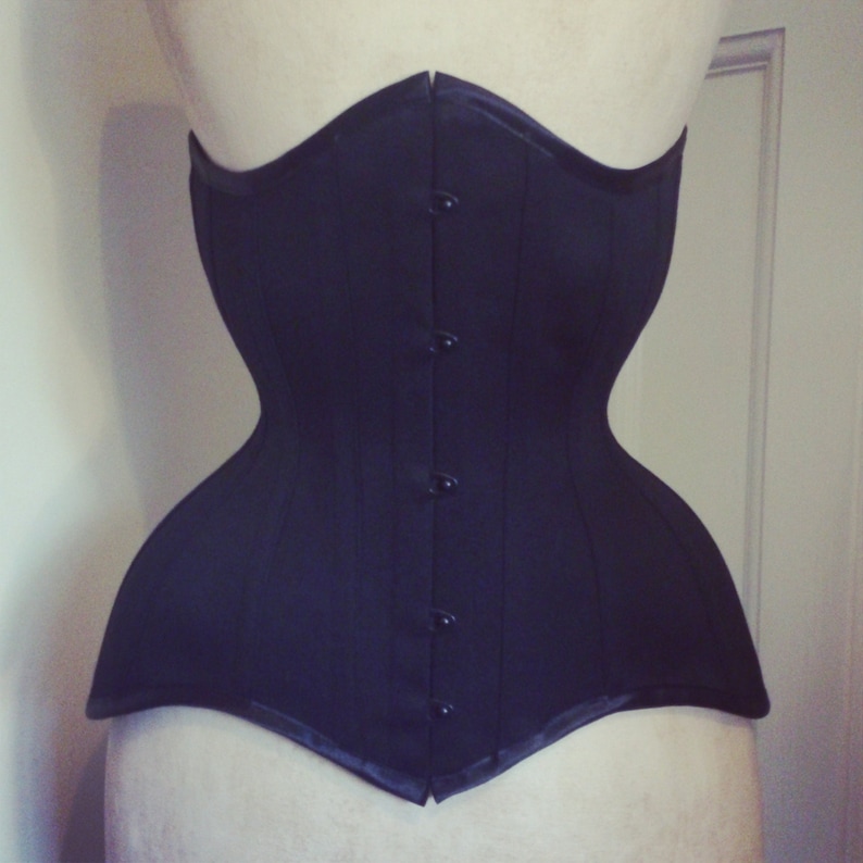 Sateen Coutil Longline Waist Training Corset Etsy UK