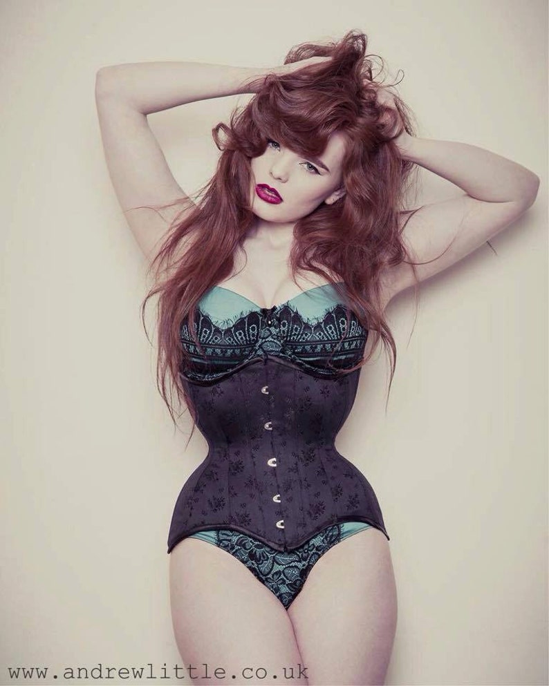 Liliana Longline Dark Pink Underbust Waist Training Corset main image 1