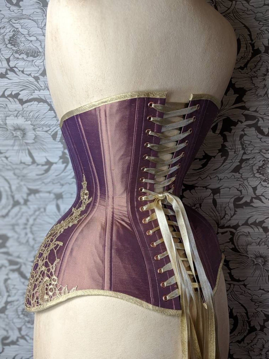 BESPOKE Rose Gold Underbust Corset Etsy UK