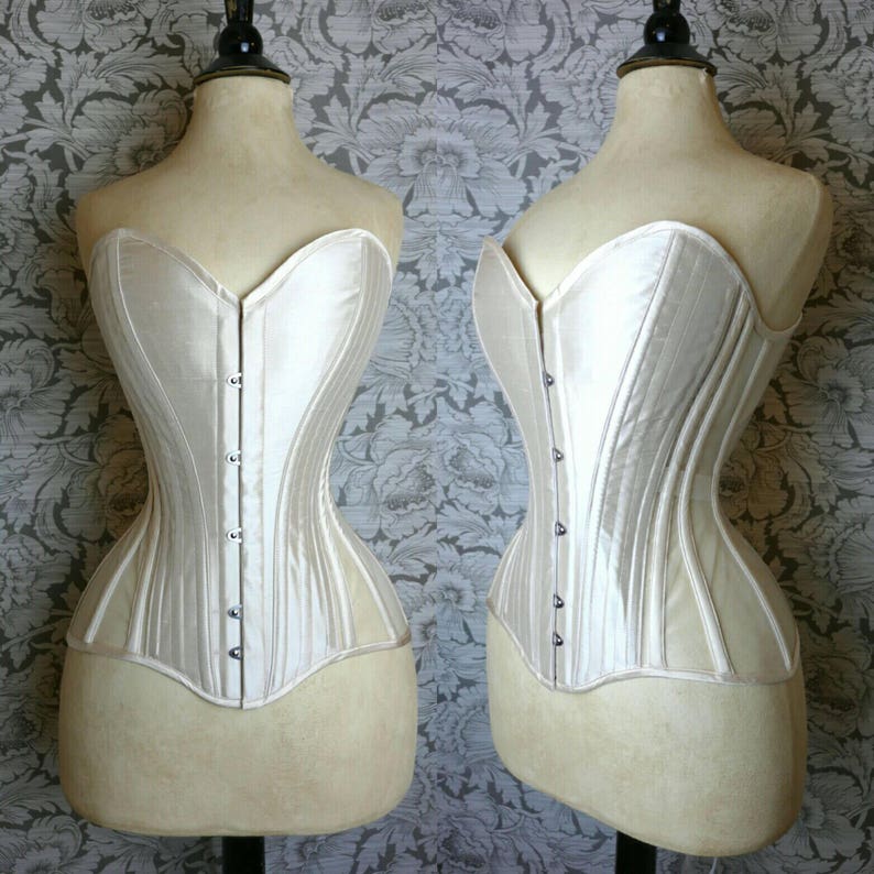 BESPOKE Sheer Nude Silk Overbust Corset