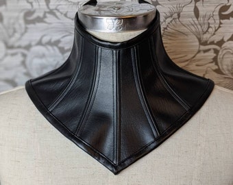 BESPOKE Faux Leather Posture Collar Neck Corset