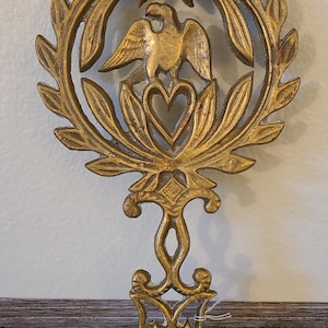 Vintage Eagle brass trivet