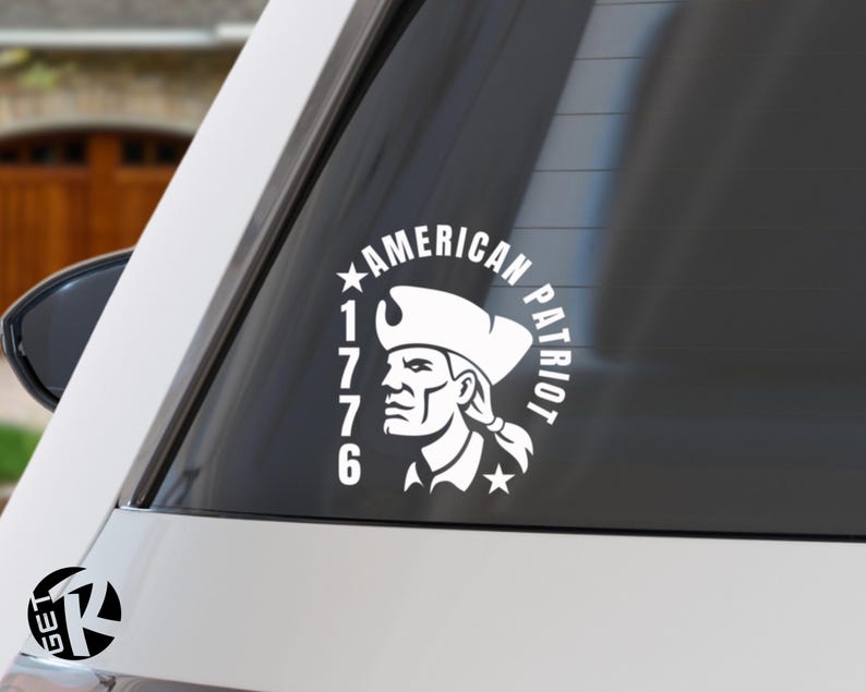 1776 American Patriot Car Decal - Etsy