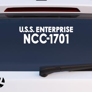 NCC-1701 Enterprise Car Decal