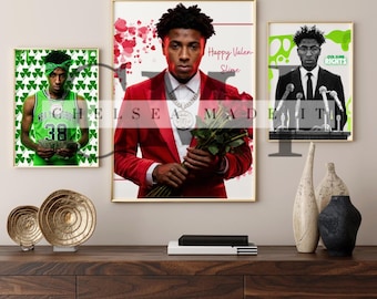 NBA YoungBoy Mardi Gras PNG, Sublimation Design, Hip Hop T-Shirt File, DTG, New Orleans Parade, Louisiana Crawfish, Digital Download