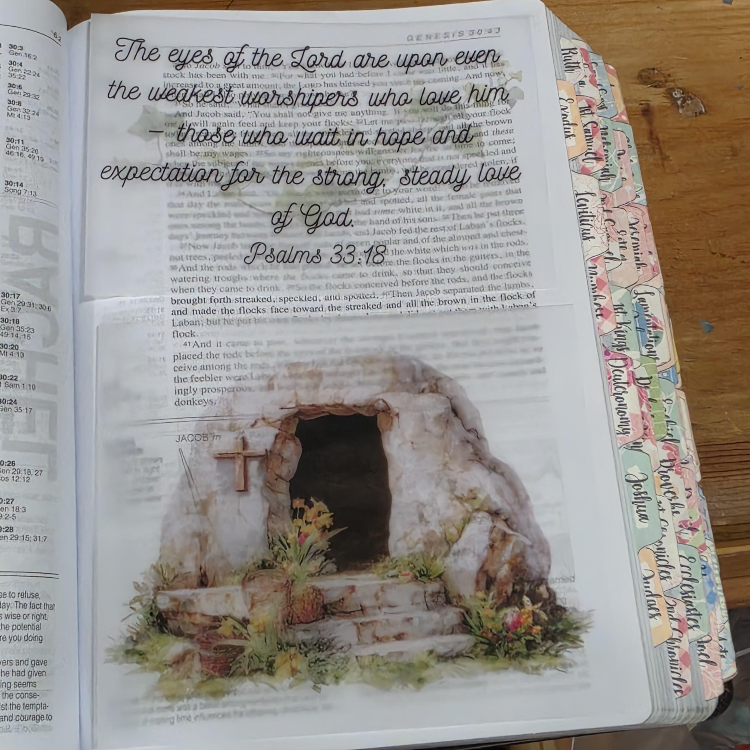 Scripture List Empty Image Ivy Cross and Empty Grave Bible Tip-in Vellum Sheets Set of 3 ...